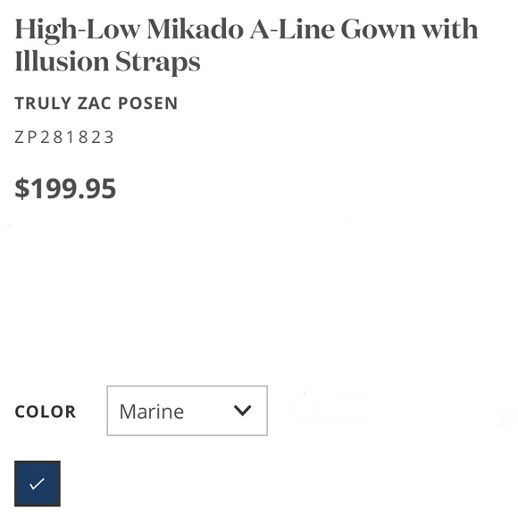 Truly Zac Posen High Low A-Line Gown - Picture 4 of 6